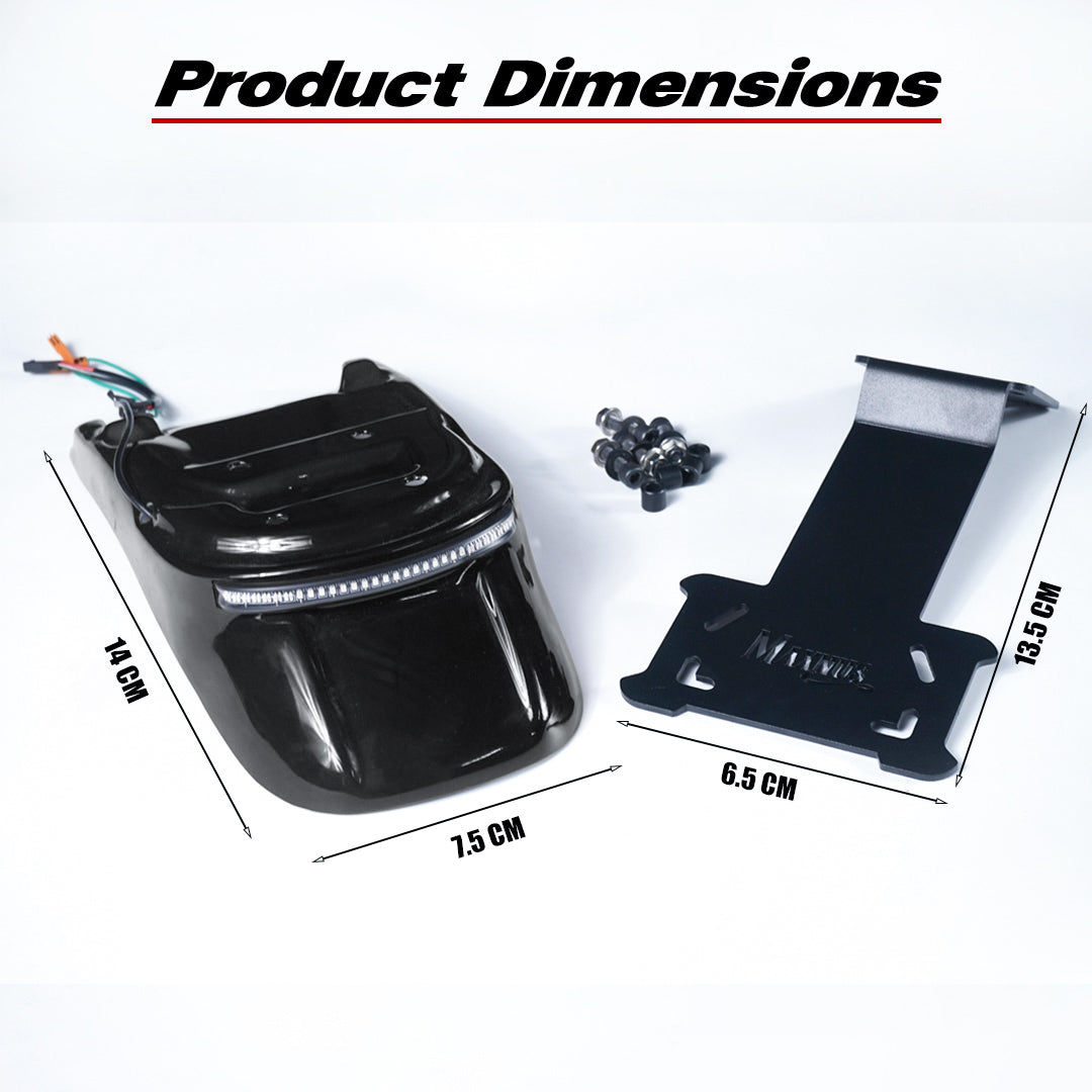 ท้ายสั้นพร้อมไฟ LED + ที่ใส่ป้ายทะเบียน สำหรับ HONDA SCL CL 300 500 2023 - 2025