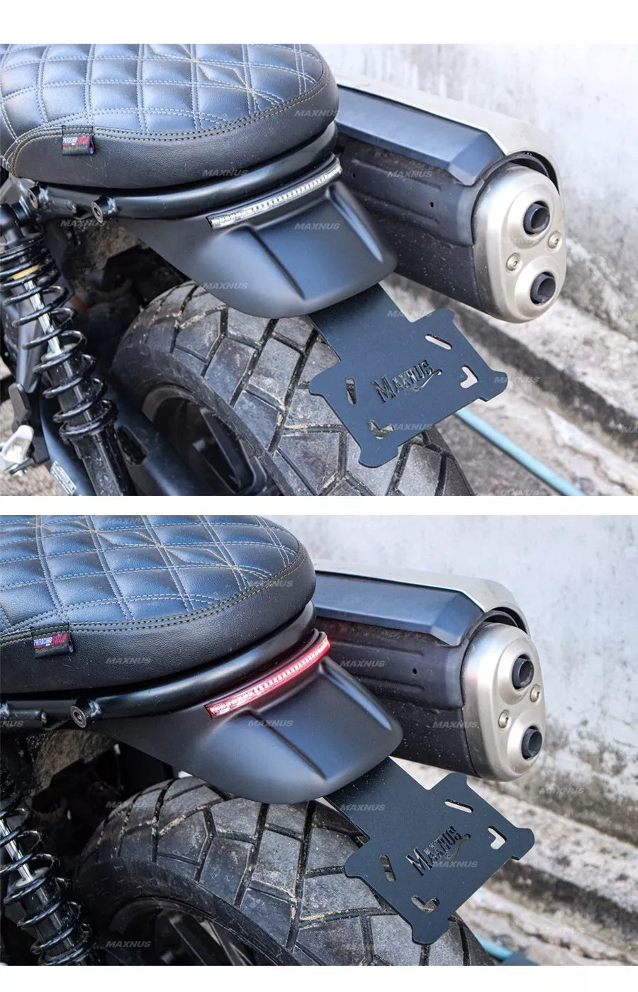 ท้ายสั้นพร้อมไฟ LED + ที่ใส่ป้ายทะเบียน สำหรับ HONDA SCL CL 300 500 2023 - 2025