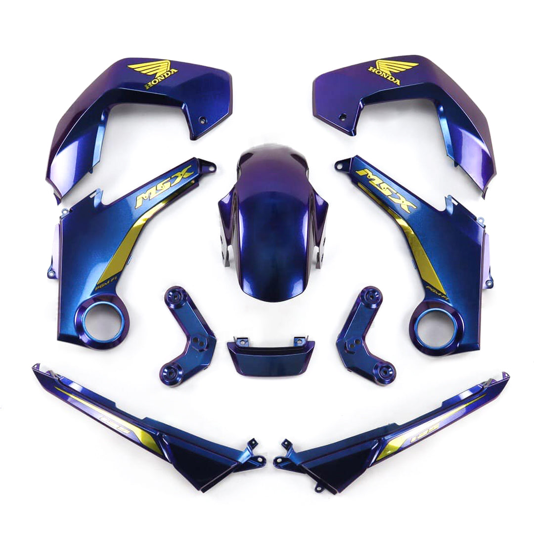 ชุดสีน้ำเงินเอฟเฟคพร้อมสติ๊กเกอร์ สำหรับ HONDA MSX 125 2012-2015