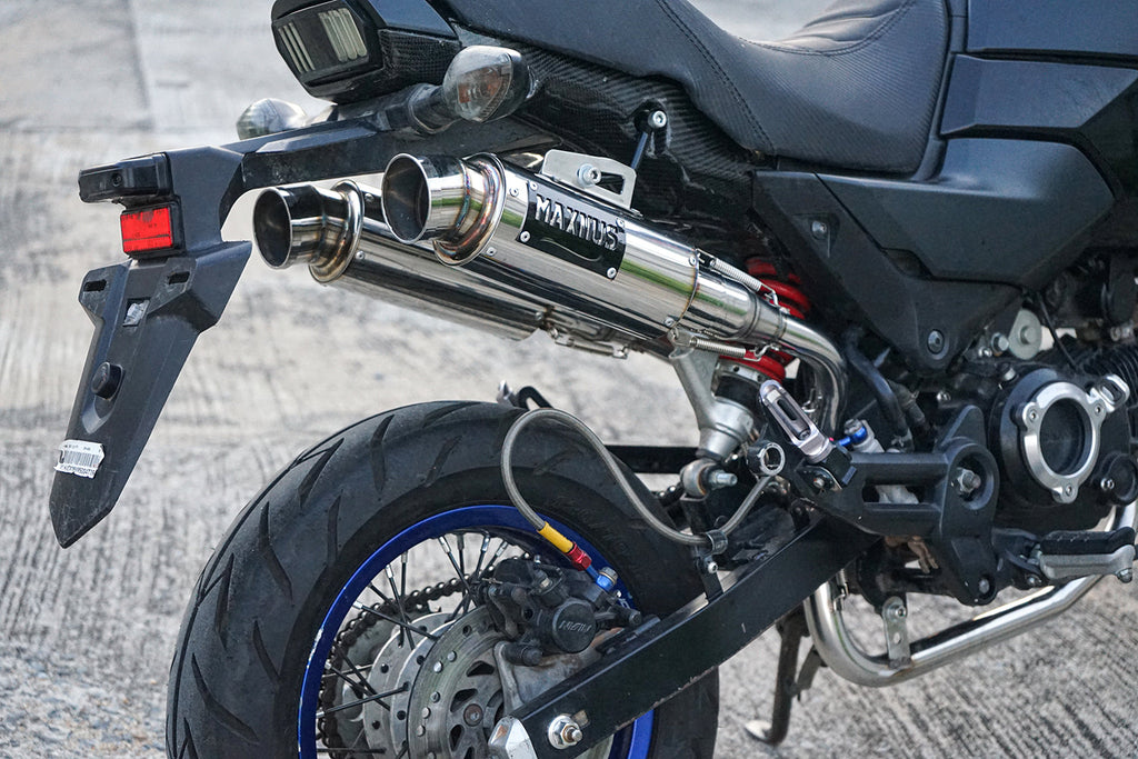 ท่อคู่ออกบน + โลโก้ สำหรับ HONDA GROM 125 2021-2025