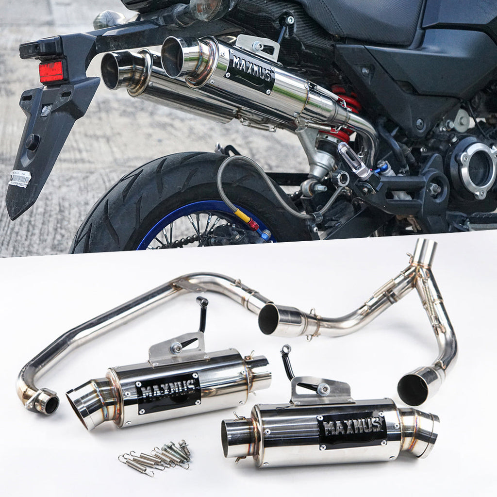 ท่อคู่ออกบน + โลโก้ สำหรับ HONDA GROM 125 2021-2025