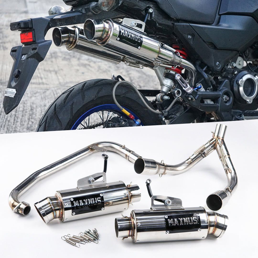 ท่อคู่ออกบน + โลโก้ สำหรับ HONDA GROM 125 2021-2025